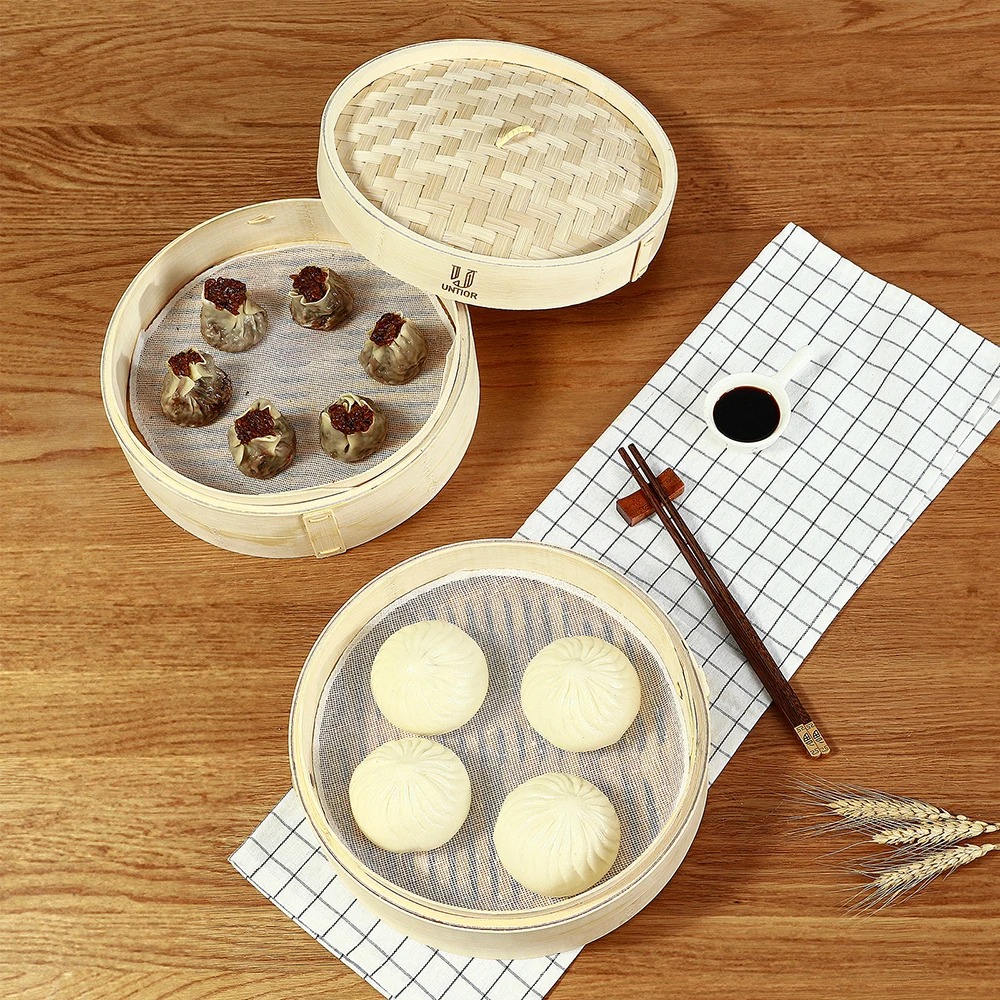 Bamboo Steamer Basket with Lid - Bao Steamer Bamboo 评论和价格
