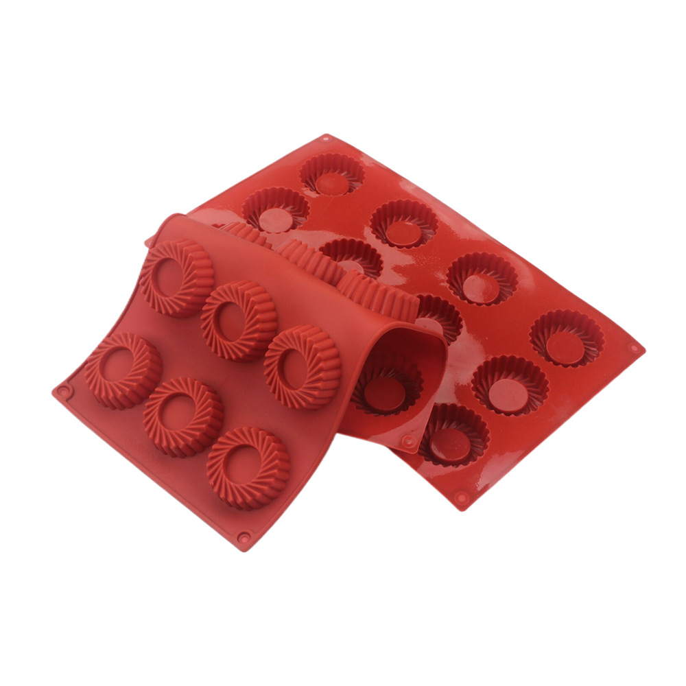 12 Holes Circular Vortex Shape - Donut Mold Silicone 评论和价格
