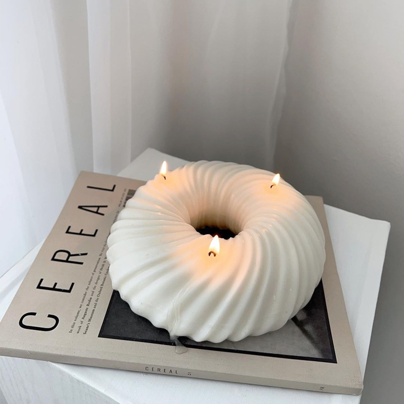 Big Donut shape Silicone Candl - Donut Mold Silicone 评论和价格