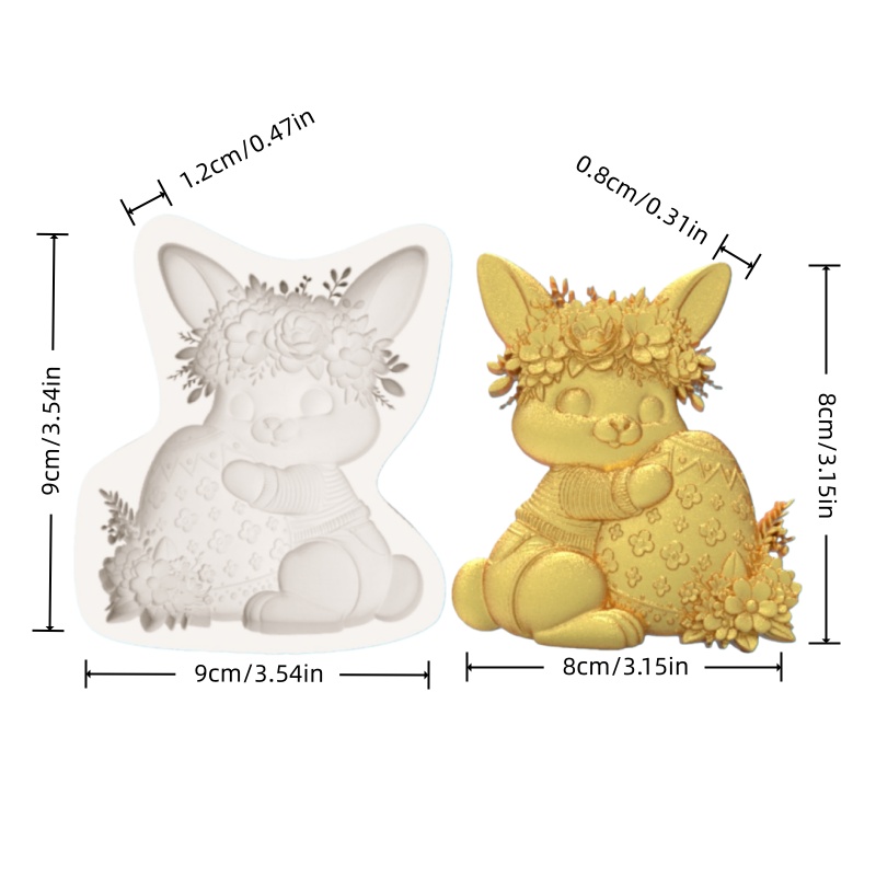 Easter Wreath Bunny Silicone B - Bunny Cake Mold 评论和价格