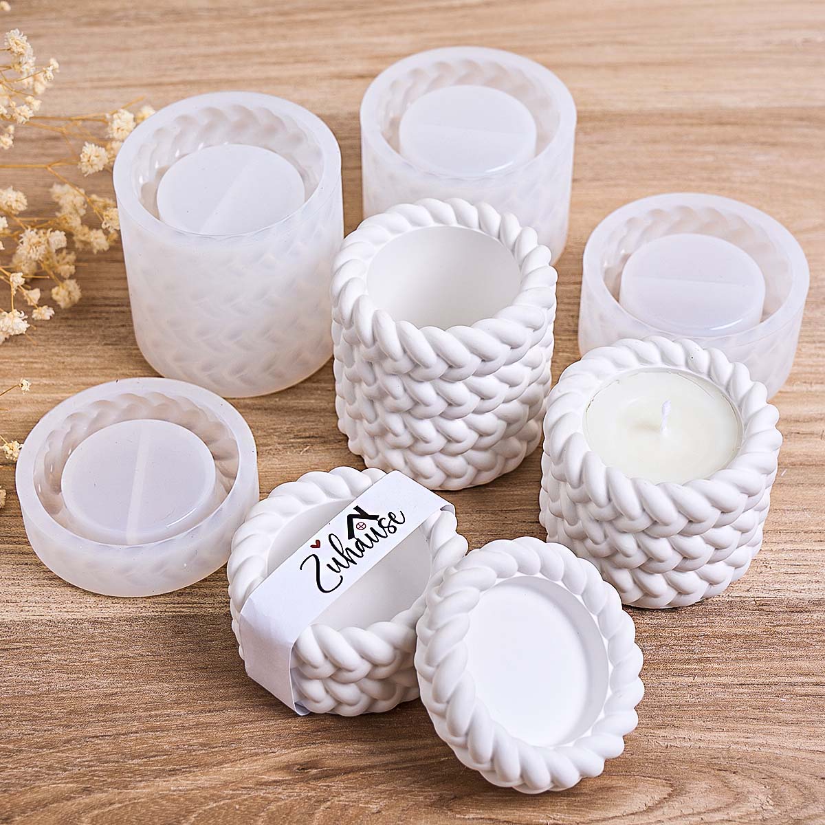 Woven Candle Jar Silicone Mold - Potsticker Mold 评论和价格