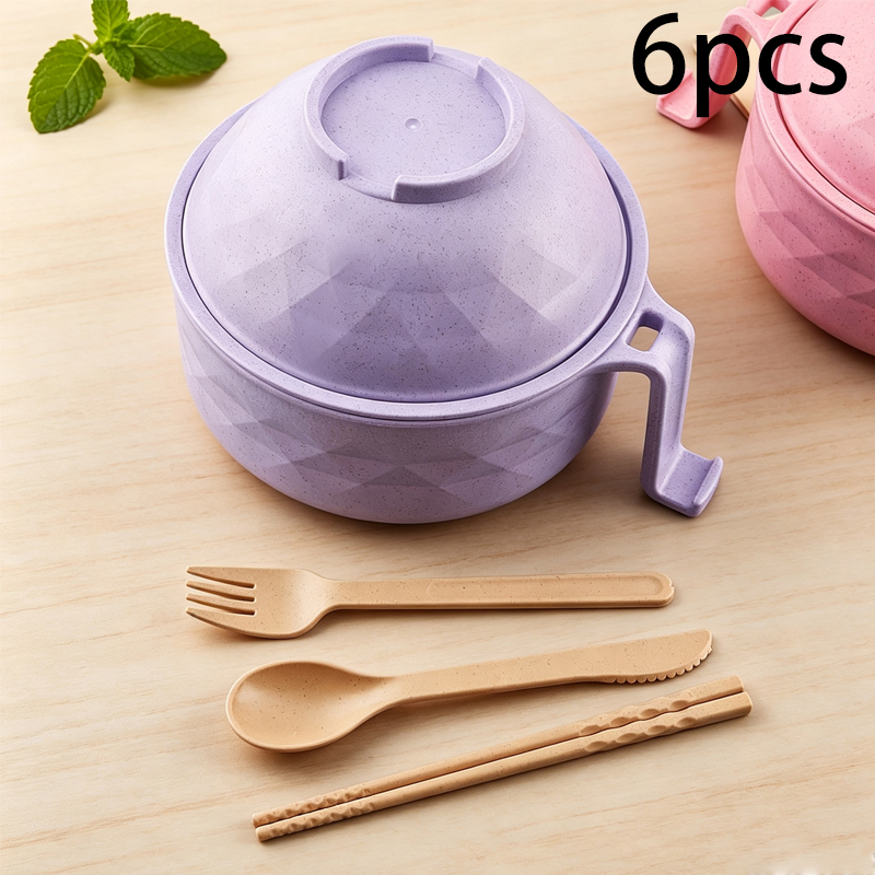 6pcs noodle soup bowl with lid - Dim Sum Basket 评论和价格