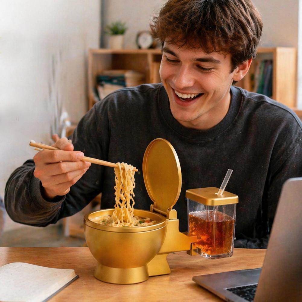Toilet Shaped Ramen Bowl Set,  - Dim Sum Basket 评论和价格