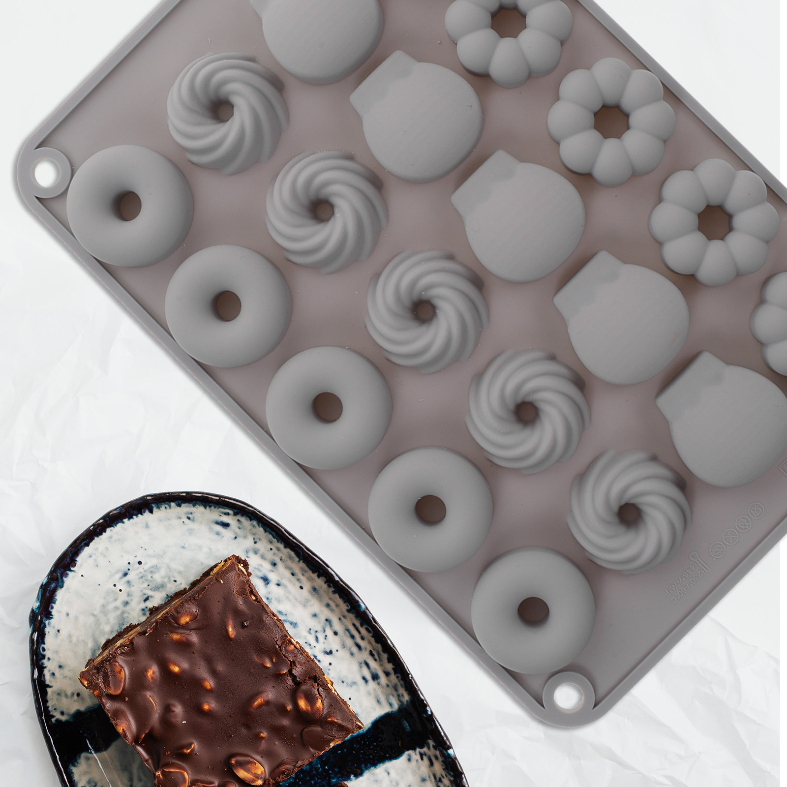Mini Chocolate Donut Silicone  - Donut Mold Silicone 评论和价格